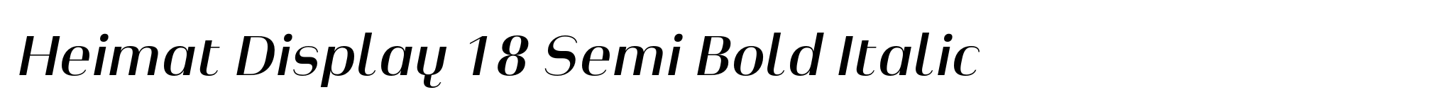 Heimat Display 18 Semi Bold Italic image